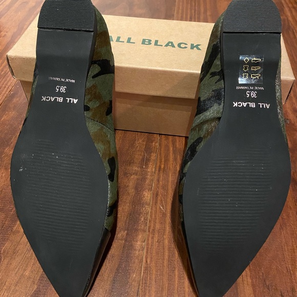 ALL BLACK green/black camo flats - Picture 4 of 5